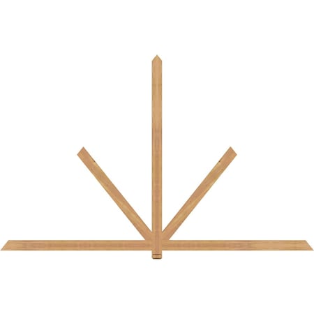 Ekena Millwork Kennewick Timber Gable Bracket, Western Red Cedar, 108"W x 68"H x 1 1/2"D x 3 1/2"F, 15/12 Pitch GBW108X68X0204KEN00SWR